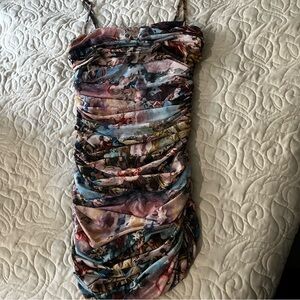 superdown Multicolor Ruched Mini Dress